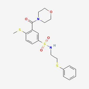 molecular formula C20H24N2O4S3 B4584026 4-(甲硫基)-3-(4-吗啉基羰基)-N-[2-(苯硫基)乙基]苯磺酰胺 