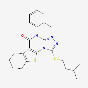 1-[(3-methylbutyl)thio]-4-(2-methylphenyl)-6,7,8,9-tetrahydro[1]benzothieno[3,2-e][1,2,4]triazolo[4,3-a]pyrimidin-5(4H)-one