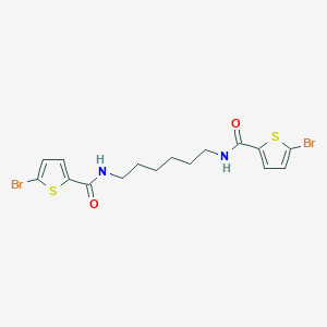 molecular formula C16H18Br2N2O2S2 B458406 5-bromo-N-(6-{[(5-bromo-2-thienyl)carbonyl]amino}hexyl)-2-thiophenecarboxamide 