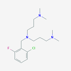 molecular formula C17H29ClFN3 B4584069 (2-chloro-6-fluorobenzyl)bis[3-(dimethylamino)propyl]amine 