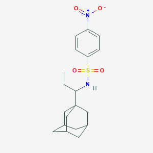 molecular formula C19H26N2O4S B458408 N-[1-(1-adamantyl)propyl]-4-nitrobenzenesulfonamide 