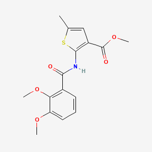 molecular formula C16H17NO5S B4584096 methyl 2-[(2,3-dimethoxybenzoyl)amino]-5-methyl-3-thiophenecarboxylate 