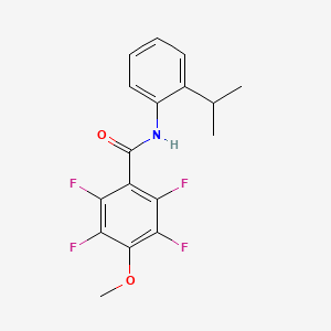 molecular formula C17H15F4NO2 B4584097 2,3,5,6-tetrafluoro-N-(2-isopropylphenyl)-4-methoxybenzamide 