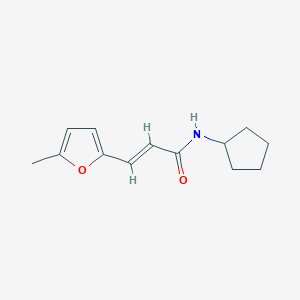 molecular formula C13H17NO2 B458411 N-cyclopentyl-3-(5-methyl-2-furyl)acrylamide 