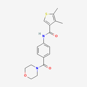 molecular formula C18H20N2O3S B4584110 4,5-dimethyl-N-[4-(4-morpholinylcarbonyl)phenyl]-3-thiophenecarboxamide 