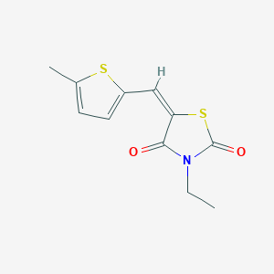 molecular formula C11H11NO2S2 B4584130 3-ethyl-5-[(5-methyl-2-thienyl)methylene]-1,3-thiazolidine-2,4-dione 