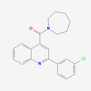 molecular formula C22H21ClN2O B4584149 4-(1-氮杂环戊烷羰基)-2-(3-氯苯基)喹啉 