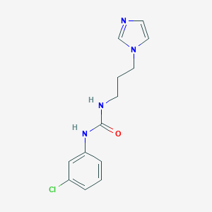 molecular formula C13H15ClN4O B458415 1-(3-Chlorophenyl)-3-(3-imidazol-1-ylpropyl)urea CAS No. 102974-11-8
