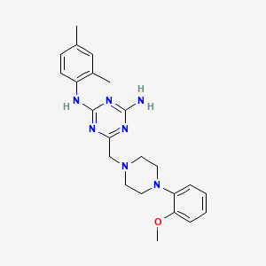 molecular formula C23H29N7O B4584163 N-(2,4-dimethylphenyl)-6-{[4-(2-methoxyphenyl)-1-piperazinyl]methyl}-1,3,5-triazine-2,4-diamine 