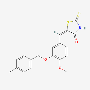 molecular formula C19H17NO3S2 B4584184 2-mercapto-5-{4-methoxy-3-[(4-methylbenzyl)oxy]benzylidene}-1,3-thiazol-4(5H)-one 