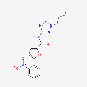 molecular formula C16H16N6O4 B4584185 N-(2-丁基-2H-四唑-5-基)-5-(2-硝基苯基)-2-呋喃酰胺 