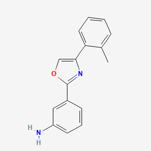 molecular formula C16H14N2O B4584189 3-[4-(2-methylphenyl)-1,3-oxazol-2-yl]aniline 