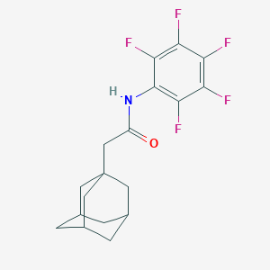 molecular formula C18H18F5NO B458420 2-(1-adamantyl)-N-(2,3,4,5,6-pentafluorophenyl)acetamide 