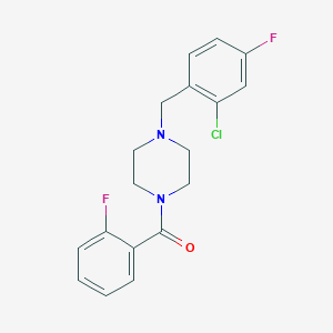 molecular formula C18H17ClF2N2O B4584205 1-(2-chloro-4-fluorobenzyl)-4-(2-fluorobenzoyl)piperazine 