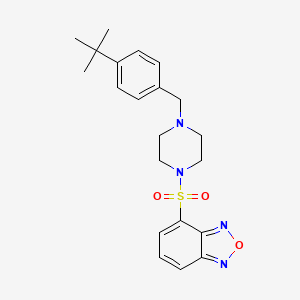 molecular formula C21H26N4O3S B4584208 4-{[4-(4-叔丁基苄基)-1-哌嗪基]磺酰基}-2,1,3-苯并恶二唑 