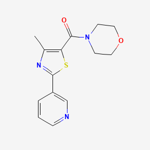 molecular formula C14H15N3O2S B4584239 4-{[4-甲基-2-(3-吡啶基)-1,3-噻唑-5-基]羰基}吗啉 