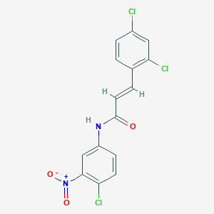 molecular formula C15H9Cl3N2O3 B4584249 N-(4-chloro-3-nitrophenyl)-3-(2,4-dichlorophenyl)acrylamide 