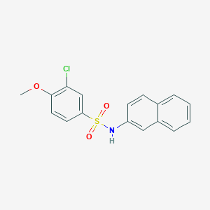 molecular formula C17H14ClNO3S B4584250 3-氯-4-甲氧基-N-2-萘甲苯磺酰胺 