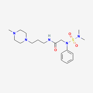molecular formula C18H31N5O3S B4584282 N~2~-[(dimethylamino)sulfonyl]-N~1~-[3-(4-methyl-1-piperazinyl)propyl]-N~2~-phenylglycinamide 