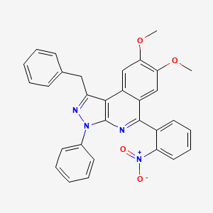 molecular formula C31H24N4O4 B4584314 1-benzyl-7,8-dimethoxy-5-(2-nitrophenyl)-3-phenyl-3H-pyrazolo[3,4-c]isoquinoline 