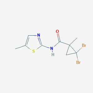 2,2-dibromo-1-methyl-N-(5-methyl-1,3-thiazol-2-yl)cyclopropanecarboxamide