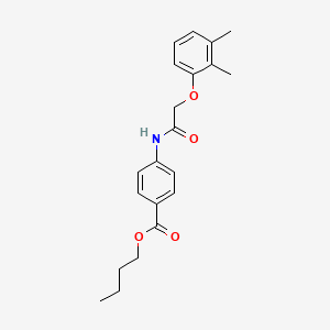 molecular formula C21H25NO4 B4584357 butyl 4-{[(2,3-dimethylphenoxy)acetyl]amino}benzoate 