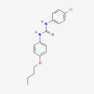 molecular formula C17H19ClN2O2 B4584377 N-(4-butoxyphenyl)-N'-(4-chlorophenyl)urea 