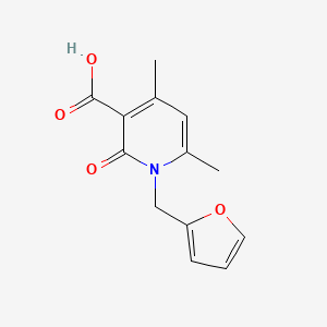 molecular formula C13H13NO4 B4584386 1-(2-furylmethyl)-4,6-dimethyl-2-oxo-1,2-dihydro-3-pyridinecarboxylic acid 