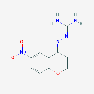 molecular formula C10H11N5O3 B458439 2-{6-nitro-2,3-dihydro-4H-chromen-4-ylidene}hydrazinecarboximidamide 