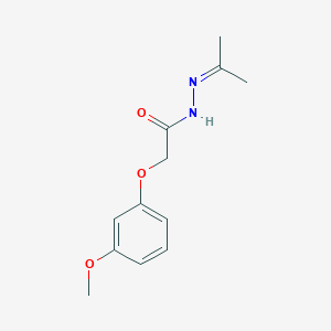 molecular formula C12H16N2O3 B458443 2-(3-methoxyphenoxy)-N'-(1-methylethylidene)acetohydrazide 