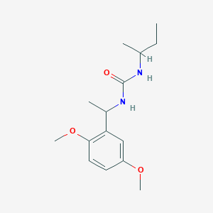 molecular formula C15H24N2O3 B4584437 N-(仲丁基)-N'-[1-(2,5-二甲氧基苯基)乙基]脲 
