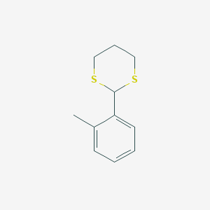 molecular formula C11H14S2 B458445 2-(2-Methylphenyl)-1,3-dithiane CAS No. 56637-46-8