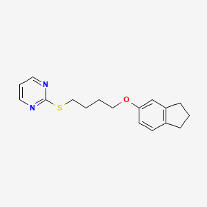 molecular formula C17H20N2OS B4584456 2-{[4-(2,3-dihydro-1H-inden-5-yloxy)butyl]thio}pyrimidine 