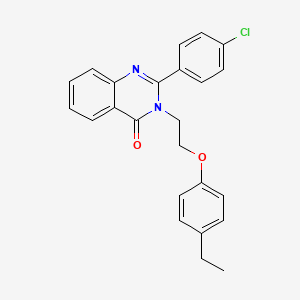molecular formula C24H21ClN2O2 B4584459 2-(4-chlorophenyl)-3-[2-(4-ethylphenoxy)ethyl]-4(3H)-quinazolinone 