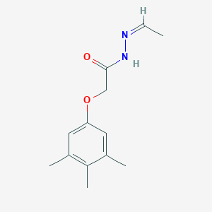 molecular formula C13H18N2O2 B458446 N'-ethylidene-2-(3,4,5-trimethylphenoxy)acetohydrazide 