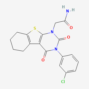molecular formula C18H16ClN3O3S B4584464 2-[3-(3-chlorophenyl)-2,4-dioxo-3,4,5,6,7,8-hexahydro[1]benzothieno[2,3-d]pyrimidin-1(2H)-yl]acetamide 
