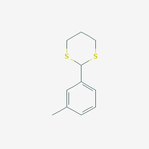 molecular formula C11H14S2 B458447 2-(3-Methylphenyl)-1,3-dithiane CAS No. 62381-20-8