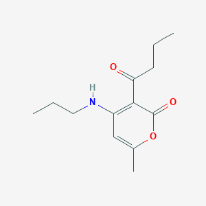 molecular formula C13H19NO3 B4584471 3-butyryl-6-methyl-4-(propylamino)-2H-pyran-2-one 