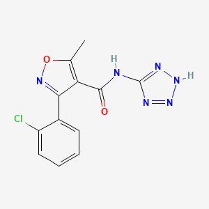 molecular formula C12H9ClN6O2 B4584473 3-(2-氯苯基)-5-甲基-N-1H-四唑-5-基-4-异恶唑甲酰胺 