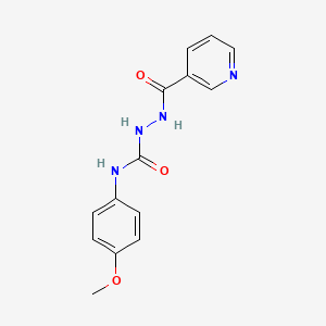 molecular formula C14H14N4O3 B4584481 N-(4-甲氧基苯基)-2-(3-吡啶甲酰基)肼基甲酰胺 