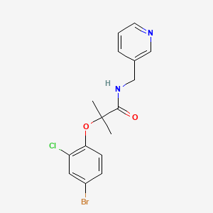molecular formula C16H16BrClN2O2 B4584489 2-(4-bromo-2-chlorophenoxy)-2-methyl-N-(3-pyridinylmethyl)propanamide 