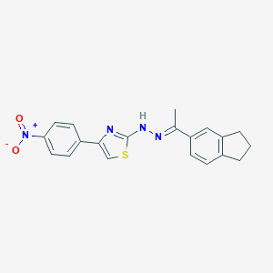 1-(2,3-dihydro-1H-inden-5-yl)ethanone (4-{4-nitrophenyl}-1,3-thiazol-2-yl)hydrazone