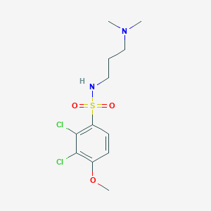 molecular formula C12H18Cl2N2O3S B4584492 2,3-dichloro-N-[3-(dimethylamino)propyl]-4-methoxybenzenesulfonamide 