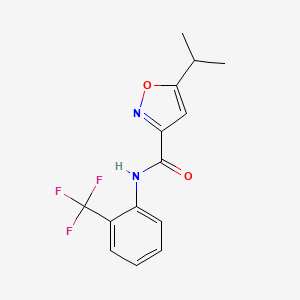 molecular formula C14H13F3N2O2 B4584501 5-isopropyl-N-[2-(trifluoromethyl)phenyl]-3-isoxazolecarboxamide 