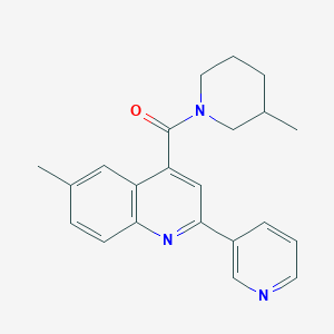 molecular formula C22H23N3O B4584530 6-methyl-4-[(3-methyl-1-piperidinyl)carbonyl]-2-(3-pyridinyl)quinoline 
