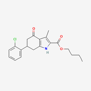 butyl 6-(2-chlorophenyl)-3-methyl-4-oxo-4,5,6,7-tetrahydro-1H-indole-2-carboxylate