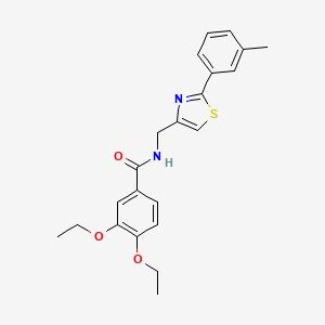 molecular formula C22H24N2O3S B4584564 3,4-diethoxy-N-{[2-(3-methylphenyl)-1,3-thiazol-4-yl]methyl}benzamide 