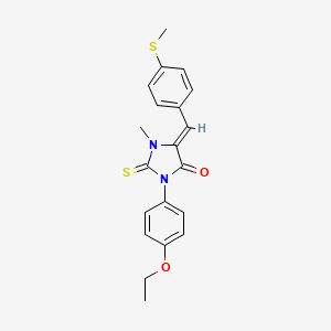 molecular formula C20H20N2O2S2 B4584570 3-(4-ethoxyphenyl)-1-methyl-5-[4-(methylthio)benzylidene]-2-thioxo-4-imidazolidinone 