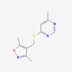 4-{[(3,5-dimethylisoxazol-4-yl)methyl]thio}-6-methylpyrimidine