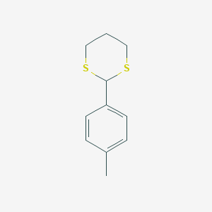 molecular formula C11H14S2 B458461 2-(4-Methylphenyl)-1,3-dithiane CAS No. 56637-44-6